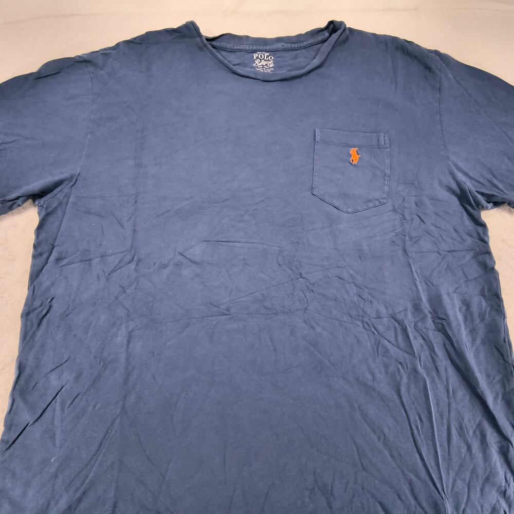 Polo Ralph Lauren Crew Neck Casual Short Sleeve Shirt Mens Size Large L Blue